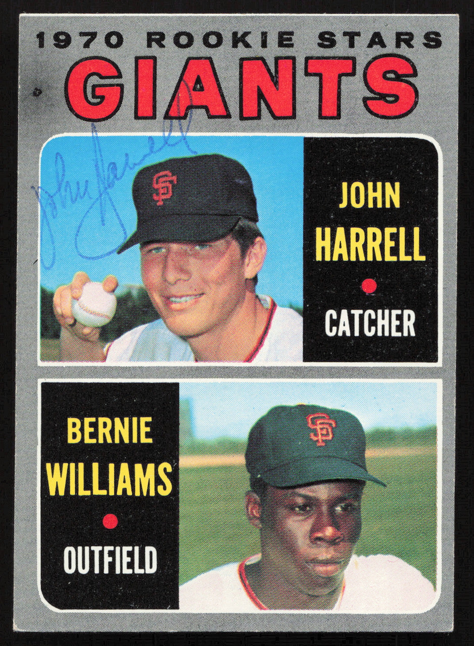 John Harrell Autographed 1970 Topps Rookie Card #401 San Francisco Giants SKU #264419
