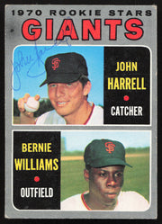 John Harrell Autographed 1970 Topps Rookie Card #401 San Francisco Giants SKU #264420