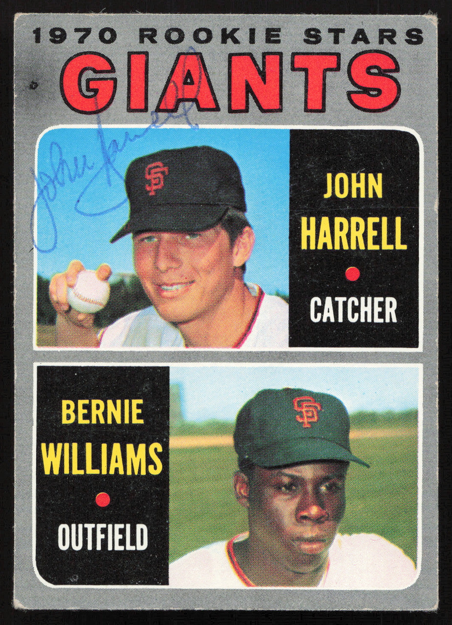John Harrell Autographed 1970 Topps Rookie Card #401 San Francisco Giants SKU #264420