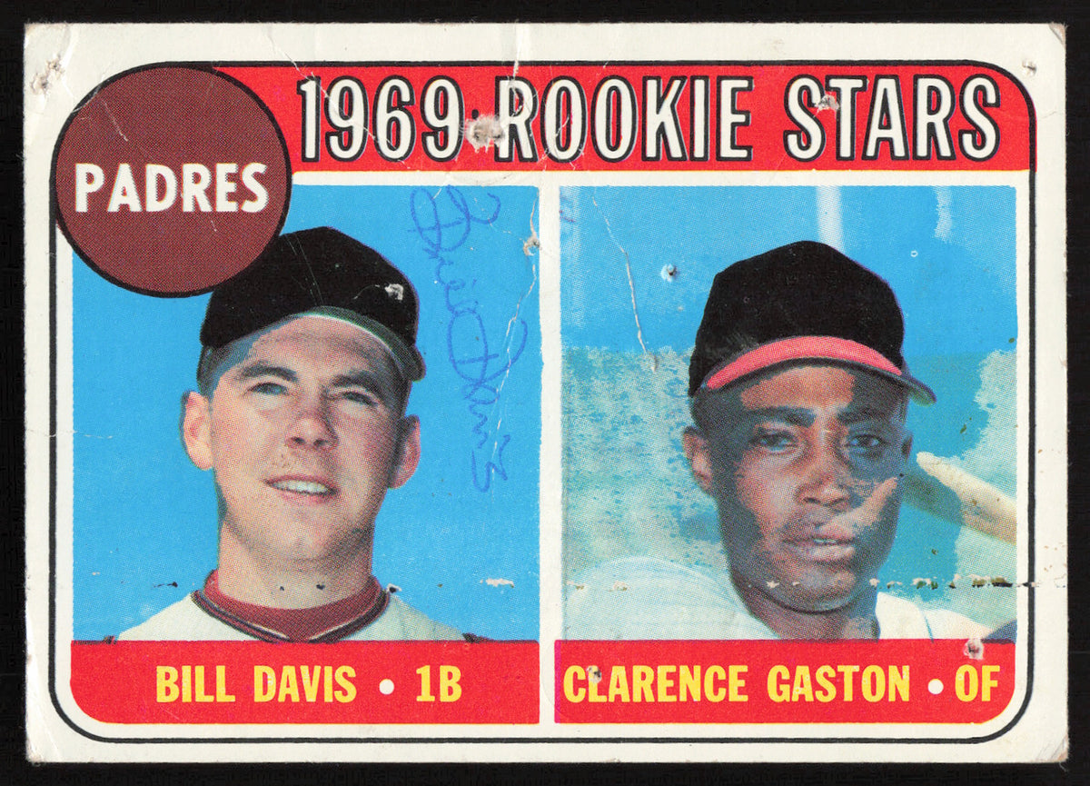 Bill Davis Autographed 1969 Topps Rookie Card #304 San Diego Padres SKU #264425