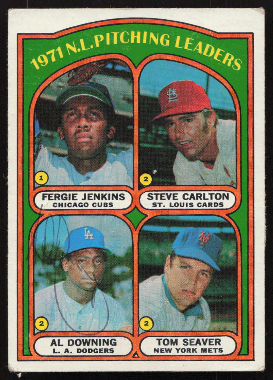 Al Downing Autographed 1972 Topps Card #93 Los Angeles Dodgers SKU #264437
