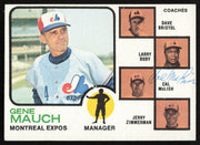 Cal McLish Autographed 1973 Topps Card #377 Montreal Expos SKU #264440
