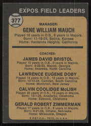 Cal McLish Autographed 1973 Topps Card #377 Montreal Expos SKU #264440