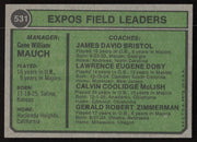 Cal McLish Autographed 1974 Topps Card #531 Montreal Expos SKU #264444