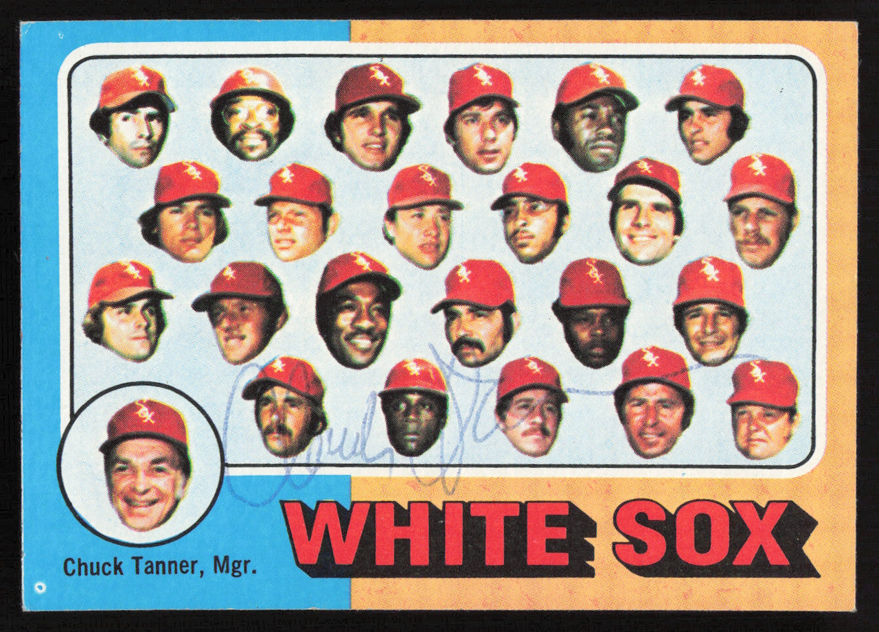Chuck Tanner Autographed 1975 Topps Mini Card #276 Chicago White Sox SKU #264448