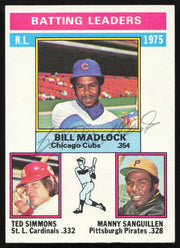 Bill Madlock Autographed 1976 Topps Card #191 Chicago Cubs SKU #264449
