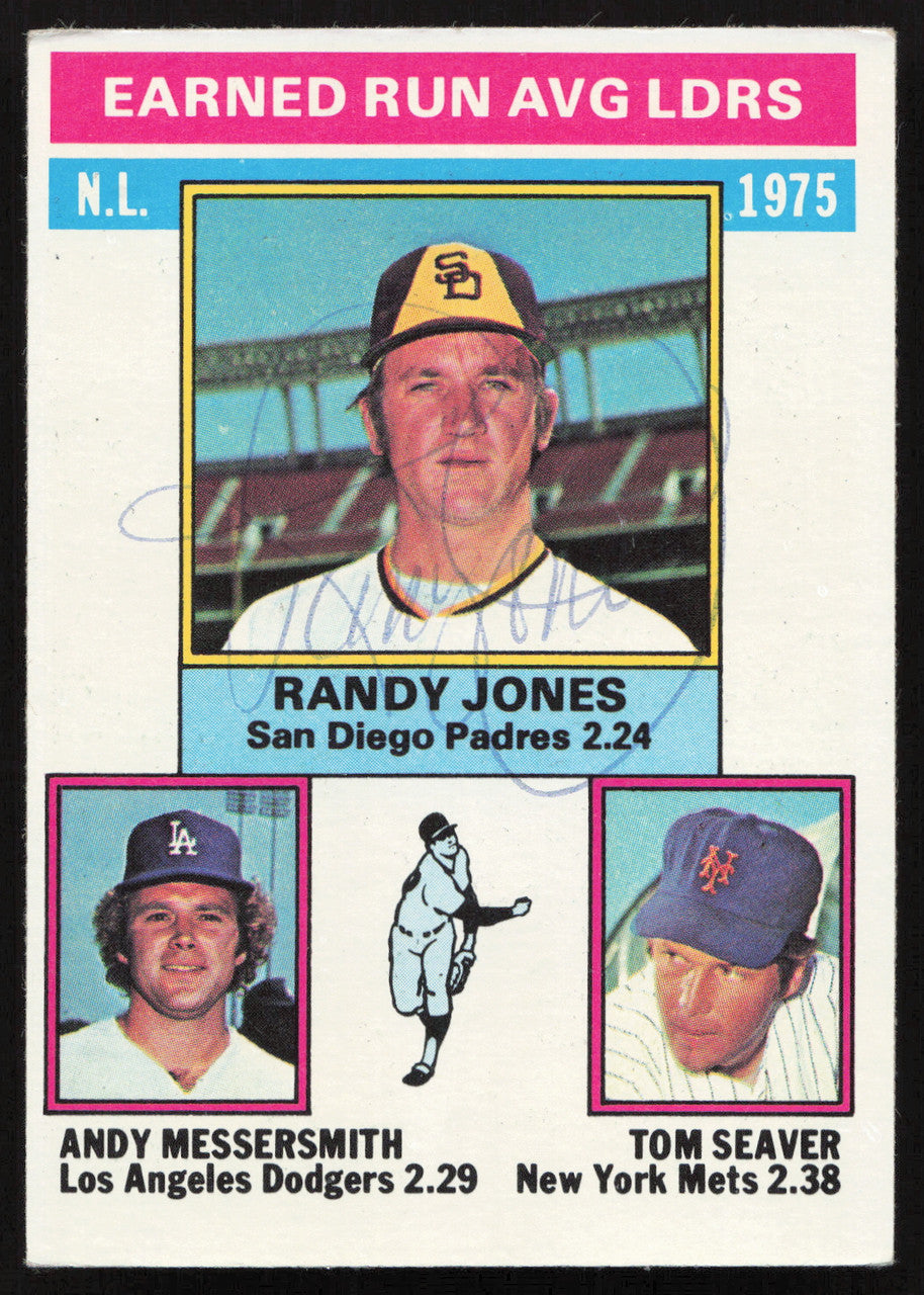 Randy Jones Autographed 1976 Topps Card #201 San Diego Padres SKU #264450