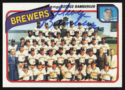 George Bamberger Autographed 1980 Topps Card #659 Milwaukee Brewers SKU #264460