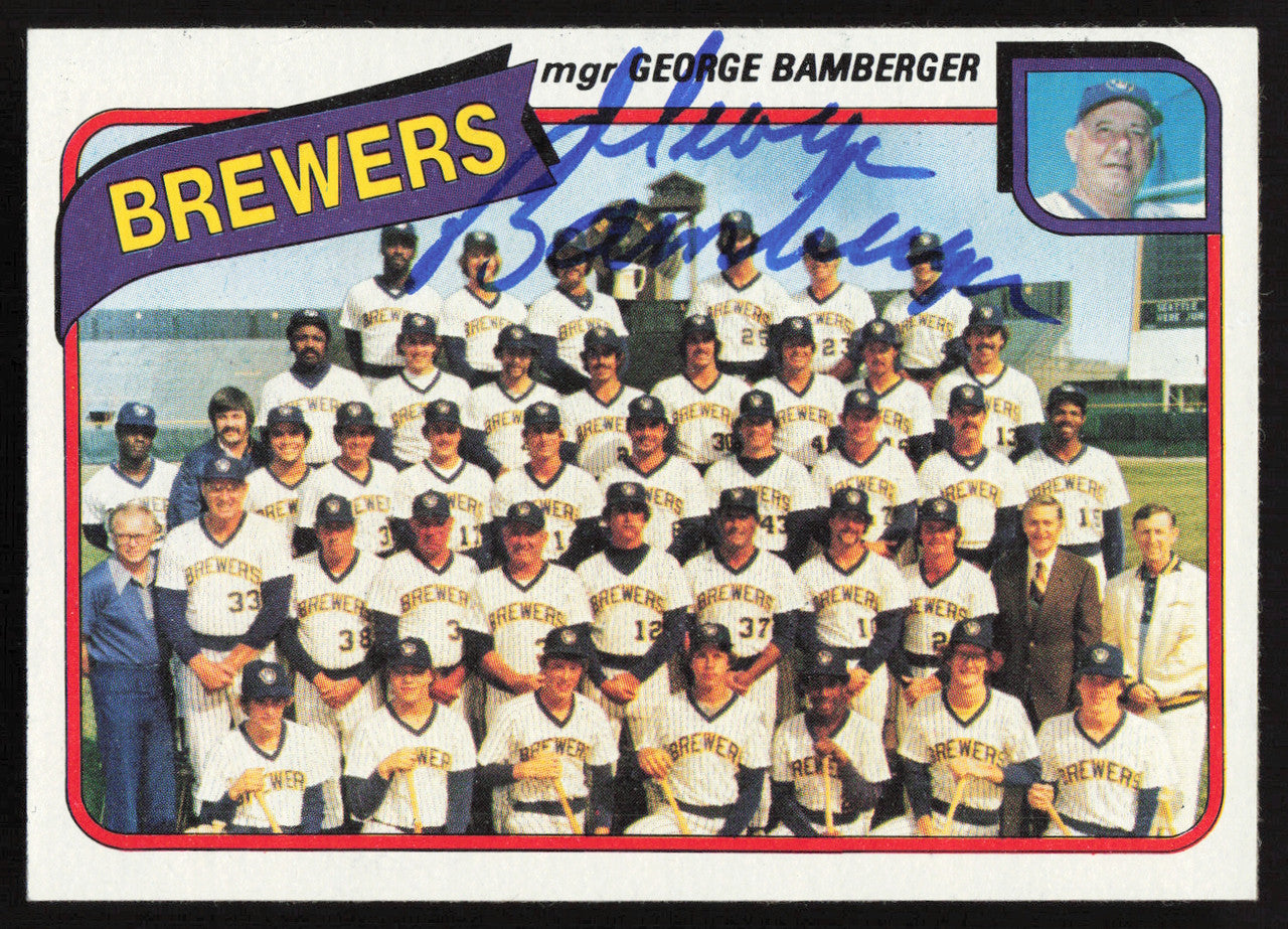 George Bamberger Autographed 1980 Topps Card #659 Milwaukee Brewers SKU #264460