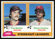 Len Barker Autographed 1981 Topps Card #6 Cleveland Indians SKU #264462