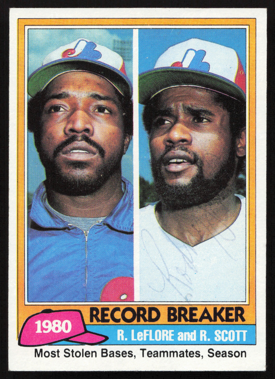 Rodney Scott Autographed 1981 Topps Card #204 Montreal Expos SKU #264463