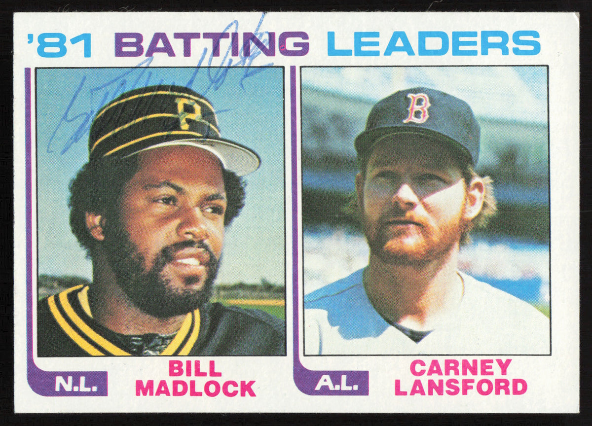 Bill Madlock Autographed 1982 Topps Card #161 Pittsburgh Pirates SKU #264466