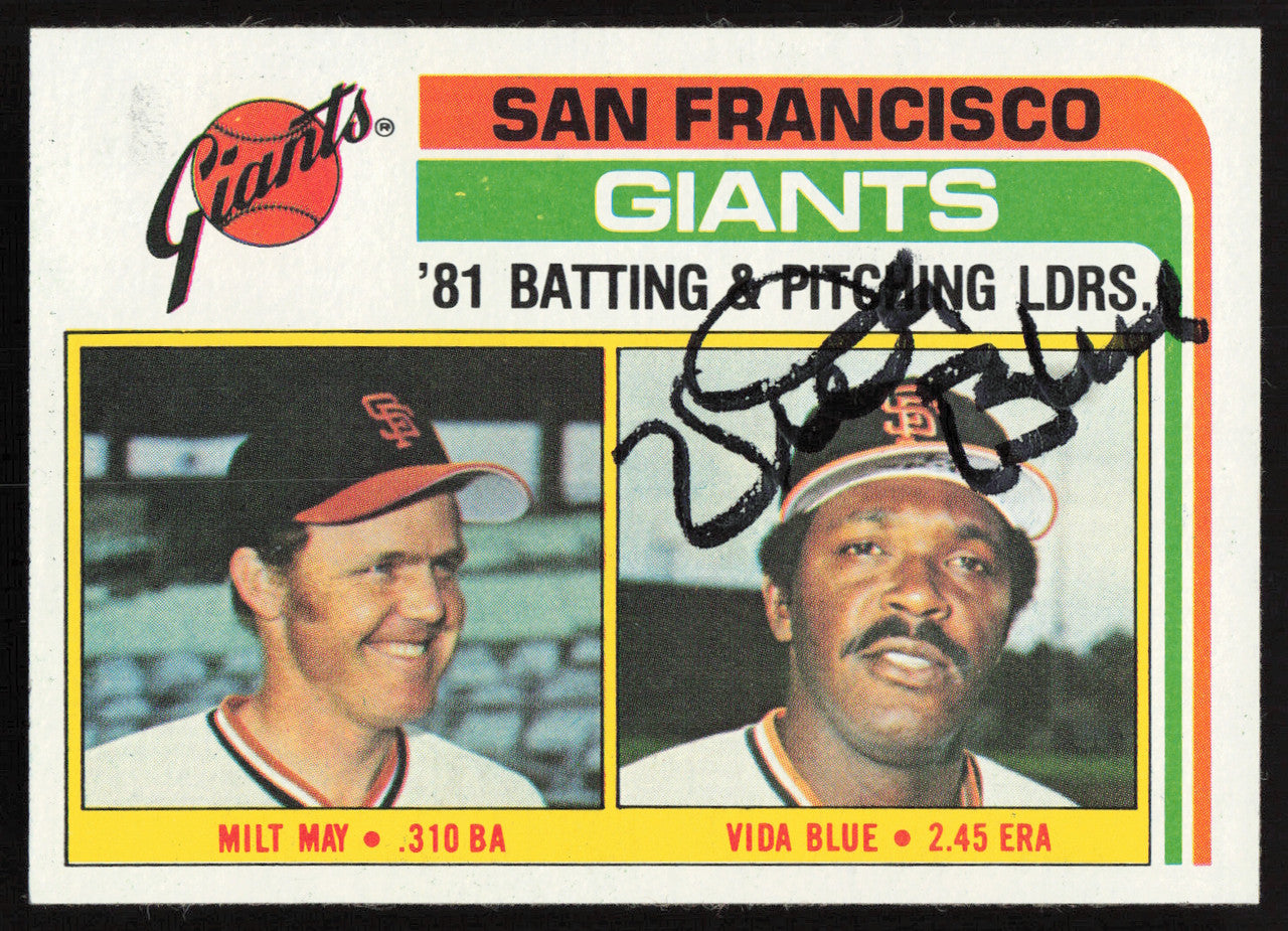 Vida Blue Autographed 1982 Topps Card #576 San Francisco Giants SKU #264467