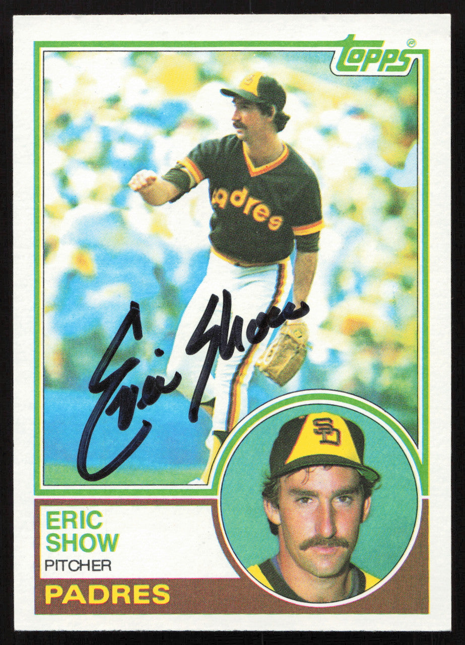 Eric Show Autographed 1983 Topps Card #68 San Diego Padres SKU #264474