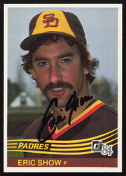 Eric Show Autographed 1984 Donruss Card #406 San Diego Padres SKU #264476