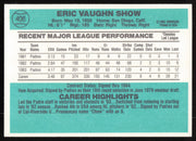 Eric Show Autographed 1984 Donruss Card #406 San Diego Padres SKU #264476
