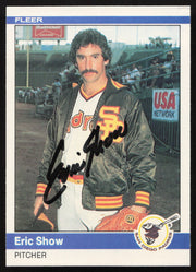 Eric Show Autographed 1984 Fleer Card #312 San Diego Padres SKU #264477