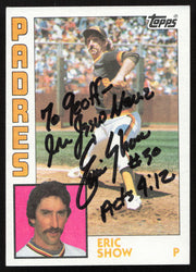 Eric Show Autographed 1984 Topps Card #532 San Diego Padres SKU #264478