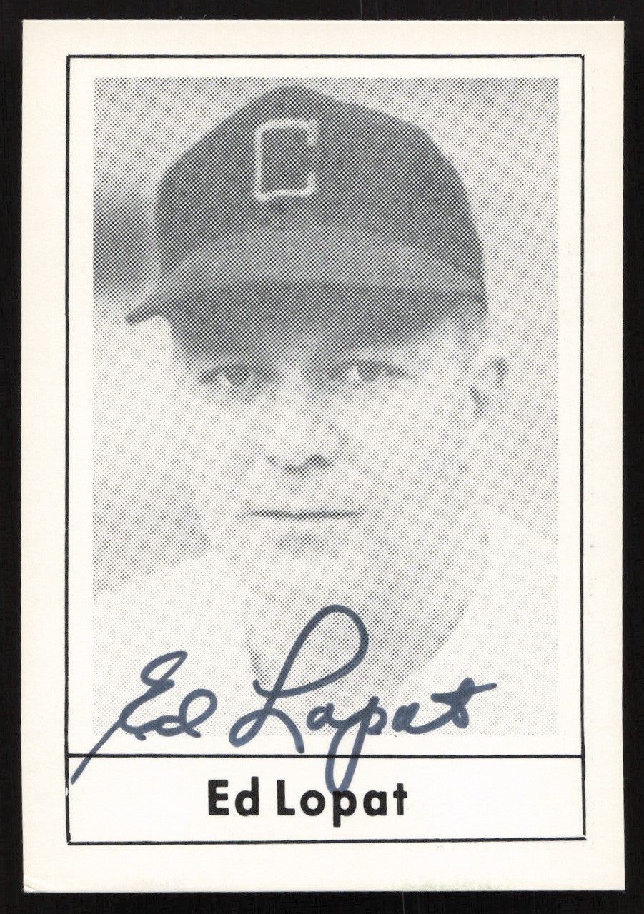 Ed Lopat Autographed 1978 Grand Slam Card #90 Chicago White Sox SKU #264481