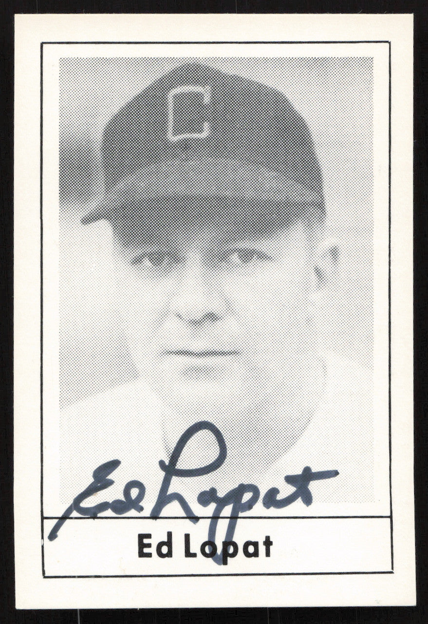 Ed Lopat Autographed 1978 Grand Slam Card #90 Chicago White Sox SKU #264483