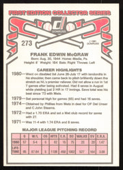 Tug McGraw Autographed 1981 Donruss Card #273 Philadelphia Phillies SKU #264485