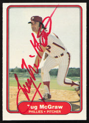 Tug McGraw Autographed 1982 Fleer Card #251 Philadelphia Phillies SKU #264494