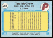 Tug McGraw Autographed 1982 Fleer Card #251 Philadelphia Phillies SKU #264494