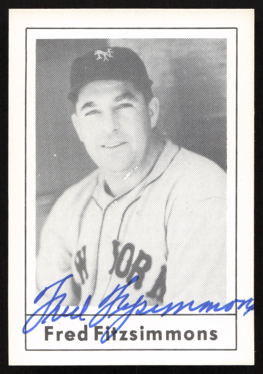 Fred Fitzsimmons Autographed 1978 Grand Slam Card #14 New York Giants SKU #264502