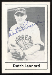 Dutch Leonard Autographed 1978 Grand Slam Card #76 Brooklyn Dodgers SKU #264504