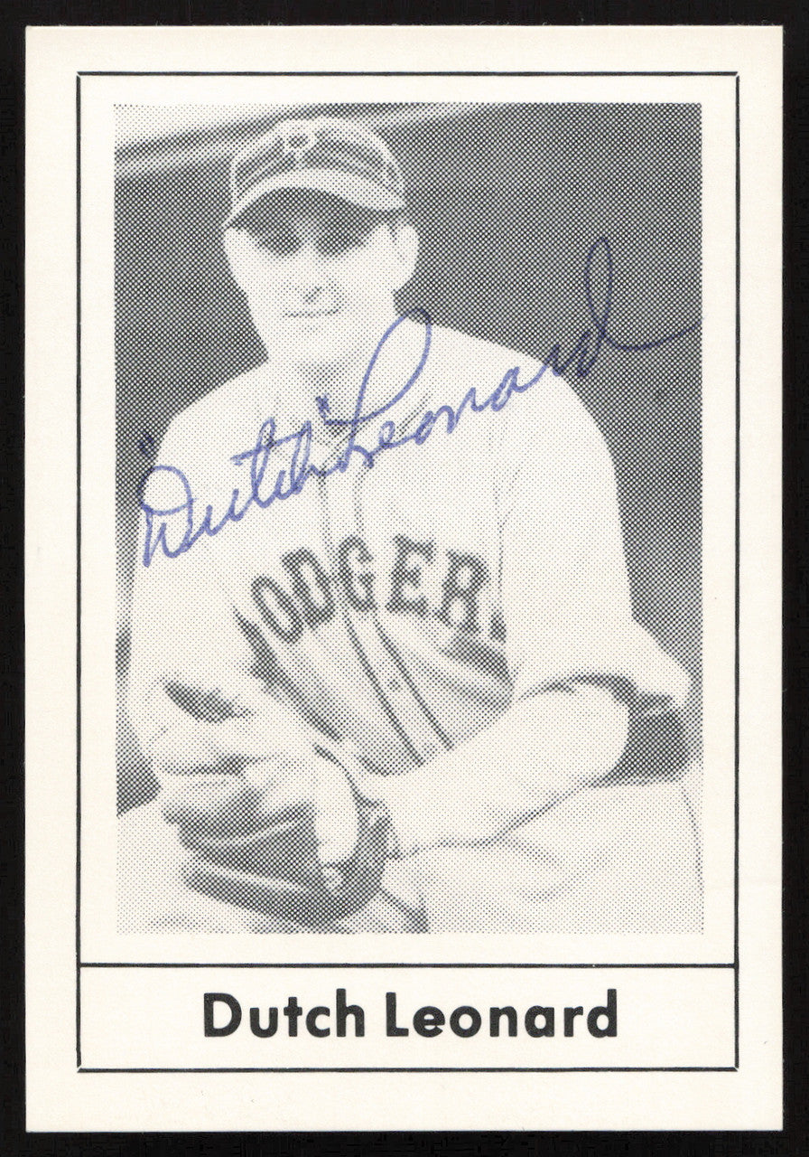 Dutch Leonard Autographed 1978 Grand Slam Card #76 Brooklyn Dodgers SKU #264504