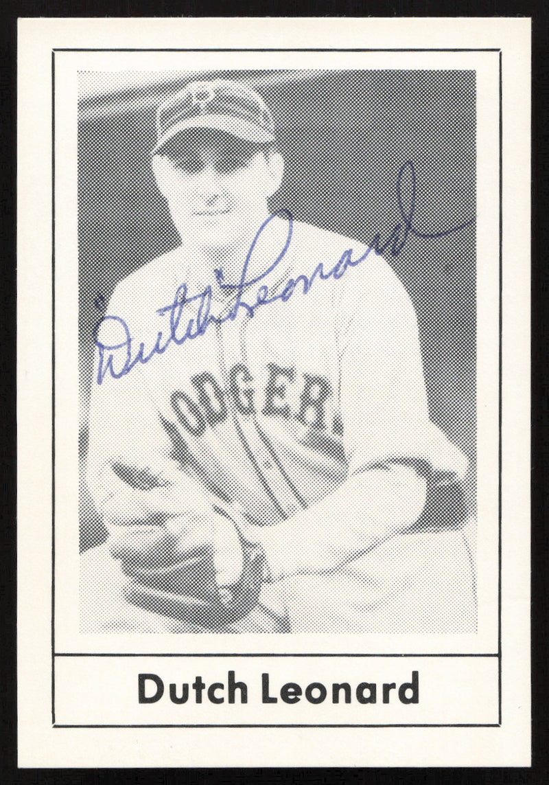 Dutch Leonard Autographed 1978 Grand Slam Card #76 Brooklyn Dodgers SKU #264504