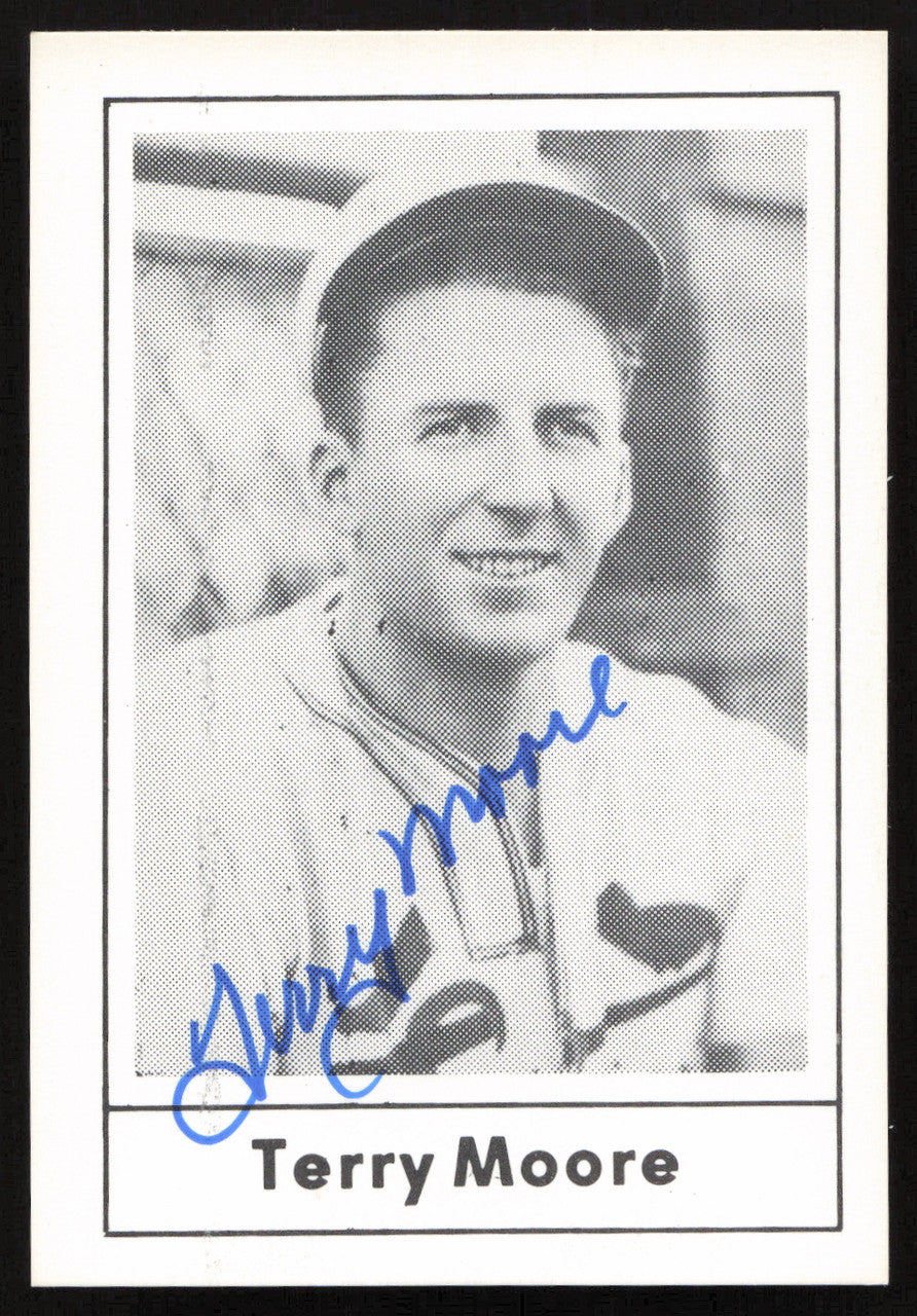 Terry Moore Autographed 1978 Grand Slam Card #32 St. Louis Cardinals SKU #264506
