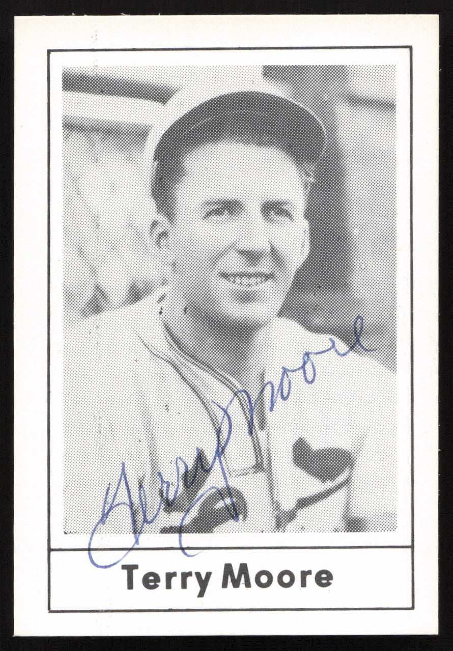 Terry Moore Autographed 1978 Grand Slam Card #32 St. Louis Cardinals SKU #264507