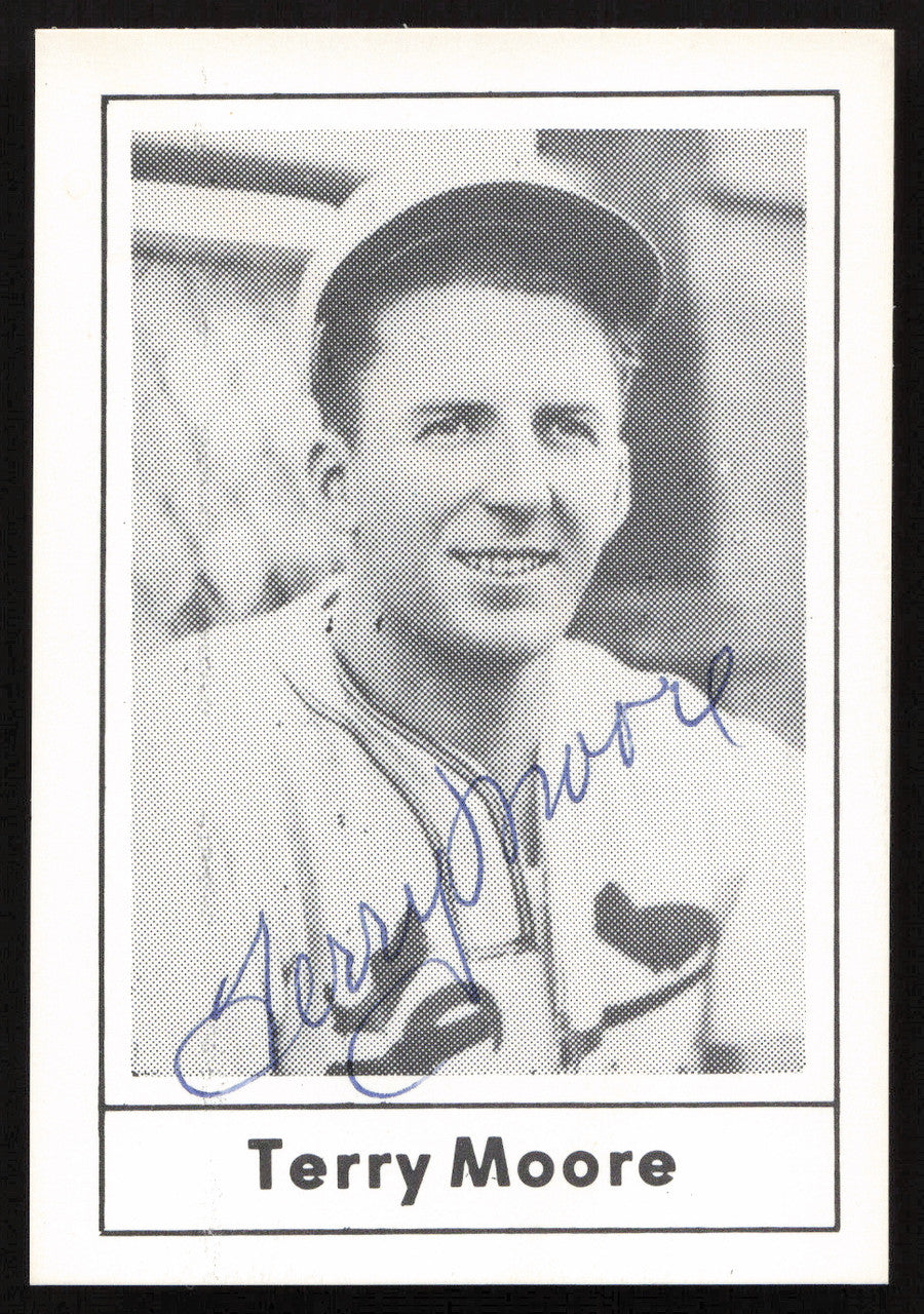 Terry Moore Autographed 1978 Grand Slam Card #32 St. Louis Cardinals SKU #264508