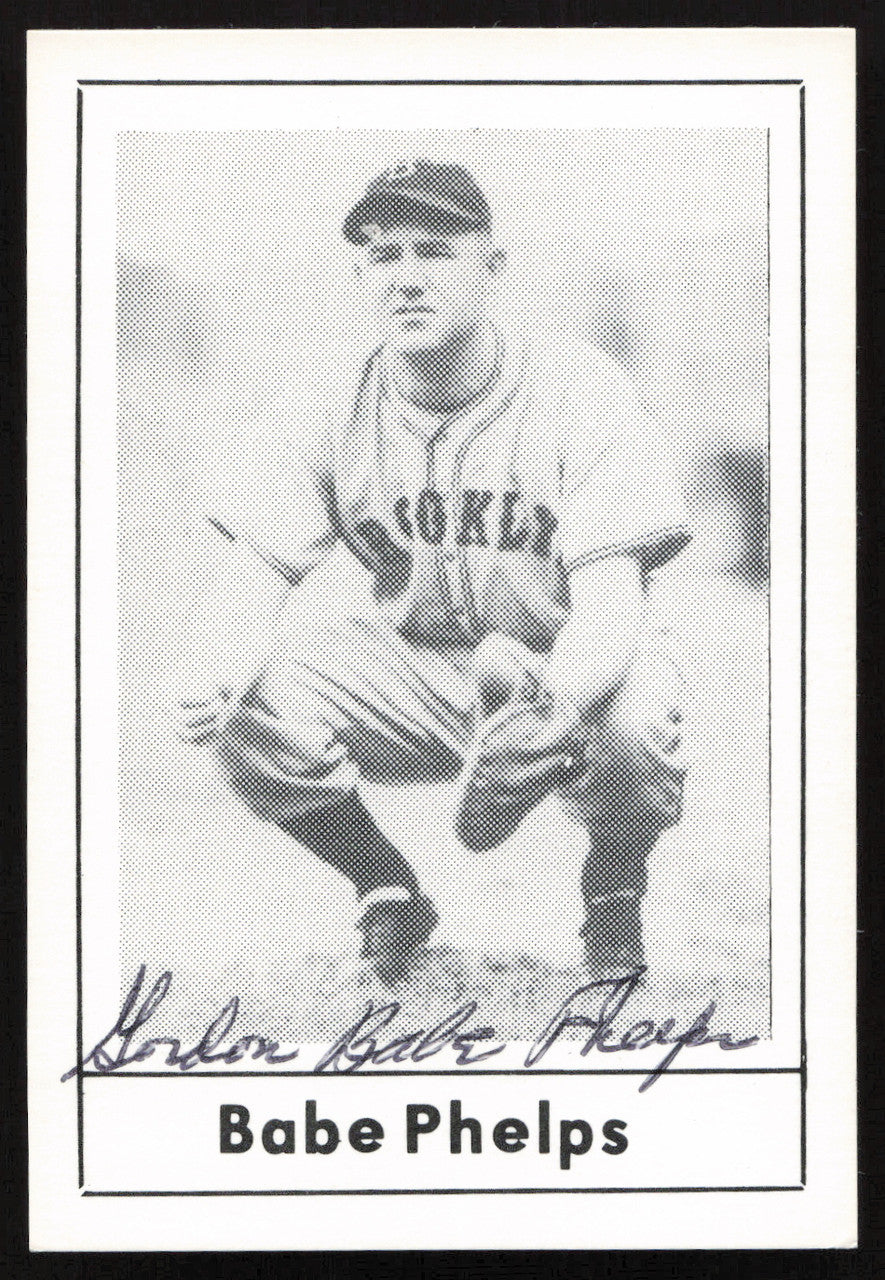 Babe Phelps Autographed 1978 Grand Slam Card #161 Brooklyn Dodgers SKU #264509