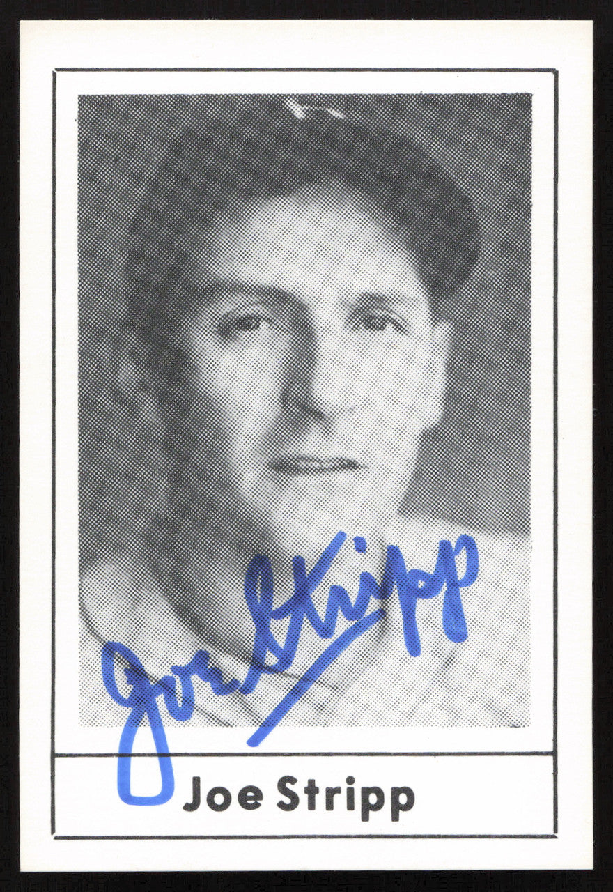 Joe Stripp Autographed 1978 Grand Slam Card #189 Brooklyn Dodgers SKU #264511