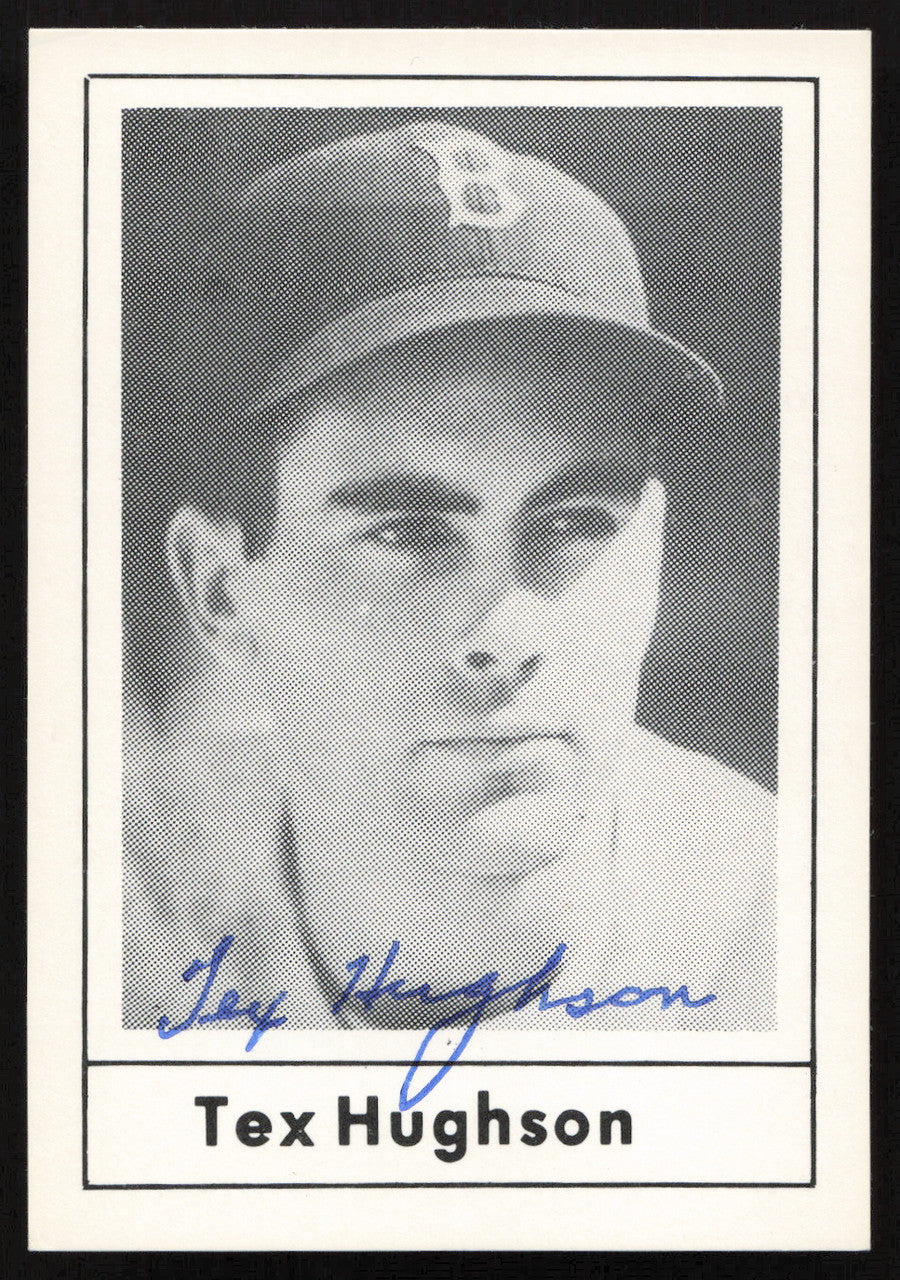 Tex Hughson Autographed 1978 Grand Slam Card #96 Brooklyn Dodgers SKU #264514
