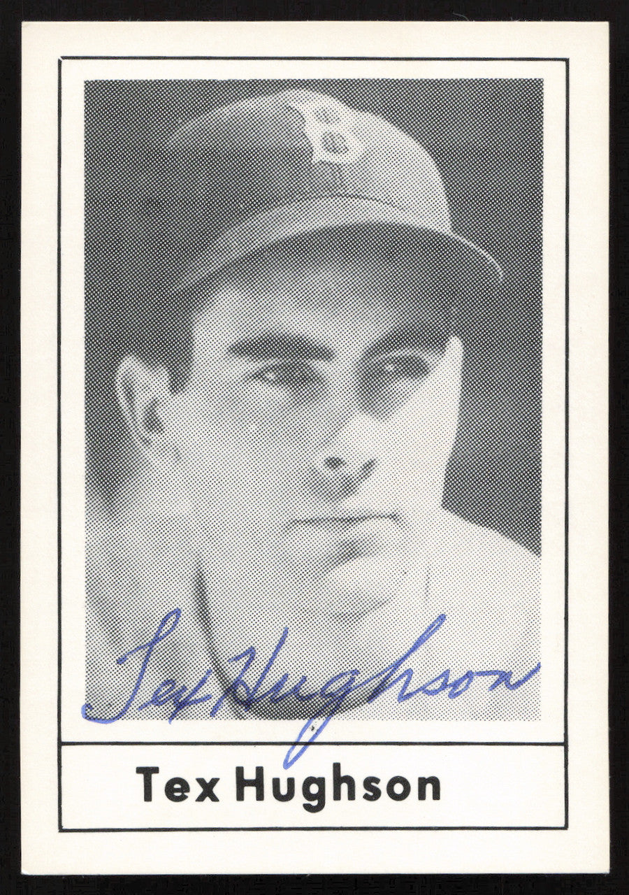 Tex Hughson Autographed 1978 Grand Slam Card #96 Brooklyn Dodgers SKU #264515