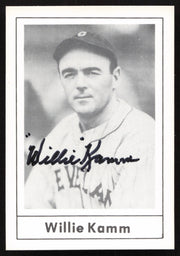 Willie Kamm Autographed 1978 Grand Slam Card #27 Cleveland Indians SKU #264517