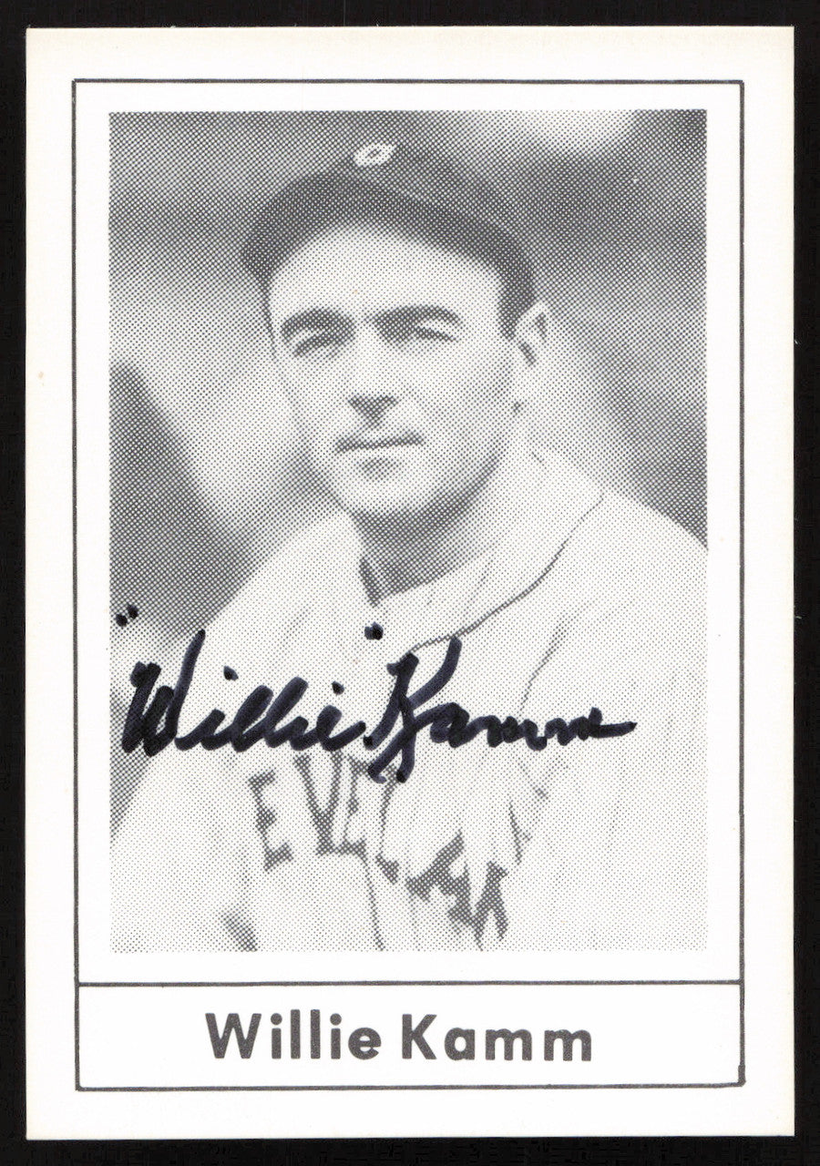 Willie Kamm Autographed 1978 Grand Slam Card #27 Cleveland Indians SKU #264517