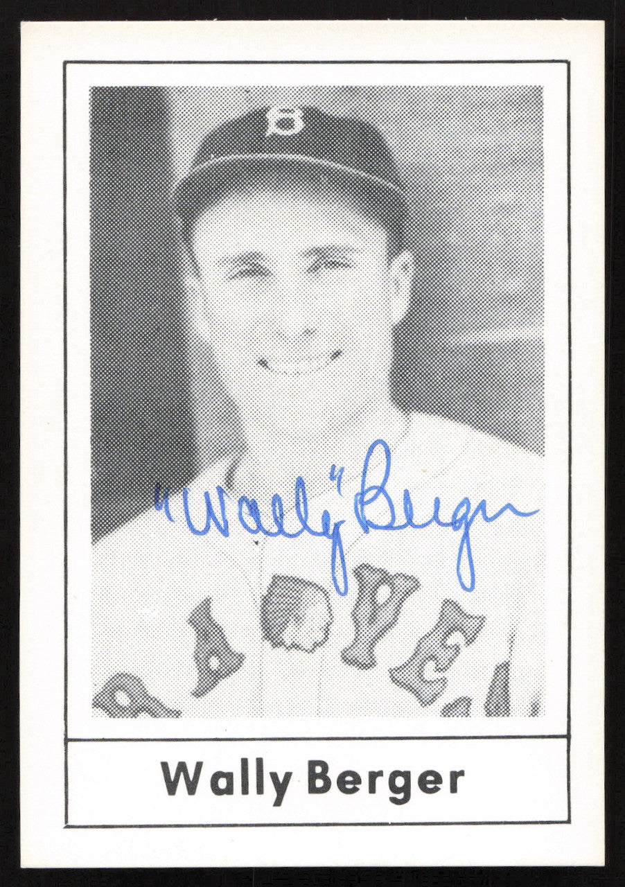 Wally Berger Autographed 1978 Grand Slam Card #20 Boston Braves SKU #264518