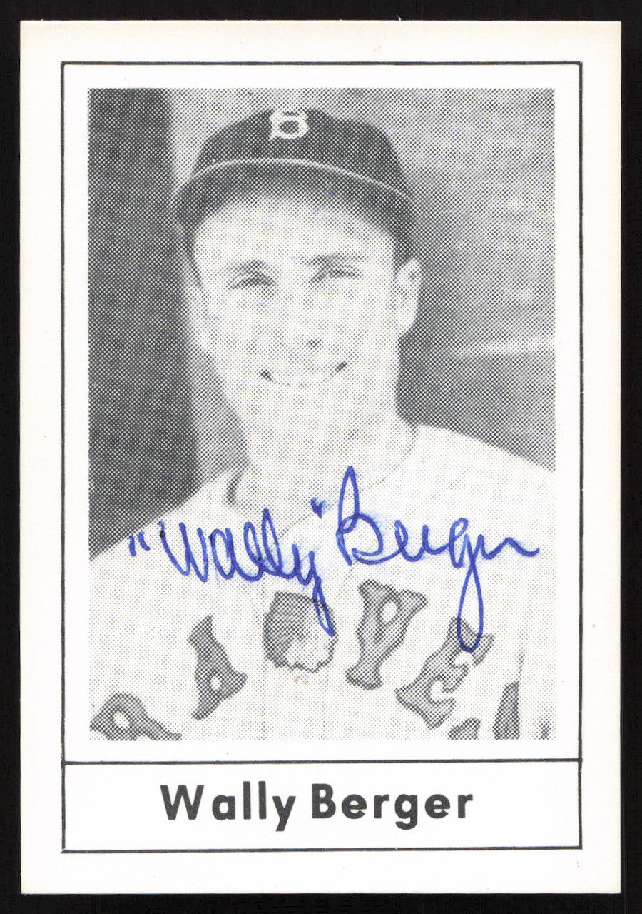Wally Berger Autographed 1978 Grand Slam Card #20 Boston Braves SKU #264519
