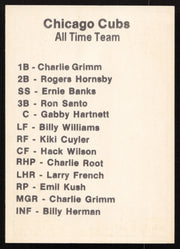 Larry French Autographed 1977 TCMA All Time Team Card Chicago Cubs SKU #264528