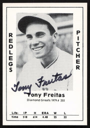 Tony Freitas Autographed 1979 Diamond Greats Card #255 Cincinnati Reds SKU #264531
