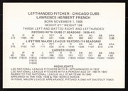 Larry French Autographed 1976 Chicago's Greats Card Chicago Cubs SKU #264537