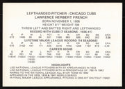 Larry French Autographed 1976 Chicago's Greats Card Chicago Cubs SKU #264538