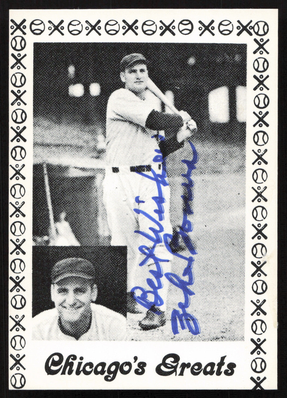 Zeke Bonura Autographed 1976 Chicago's Greats Card Chicago White Sox Black Border SKU #264539