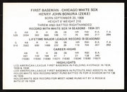 Zeke Bonura Autographed 1976 Chicago's Greats Card Chicago White Sox Black Border SKU #264539