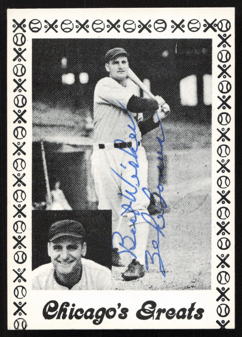 Zeke Bonura Autographed 1976 Chicago's Greats Card Chicago White Sox Black Border SKU #264540