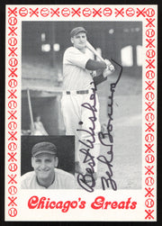 Zeke Bonura Autographed 1976 Chicago's Greats Card Chicago White Sox Red Border SKU #264542